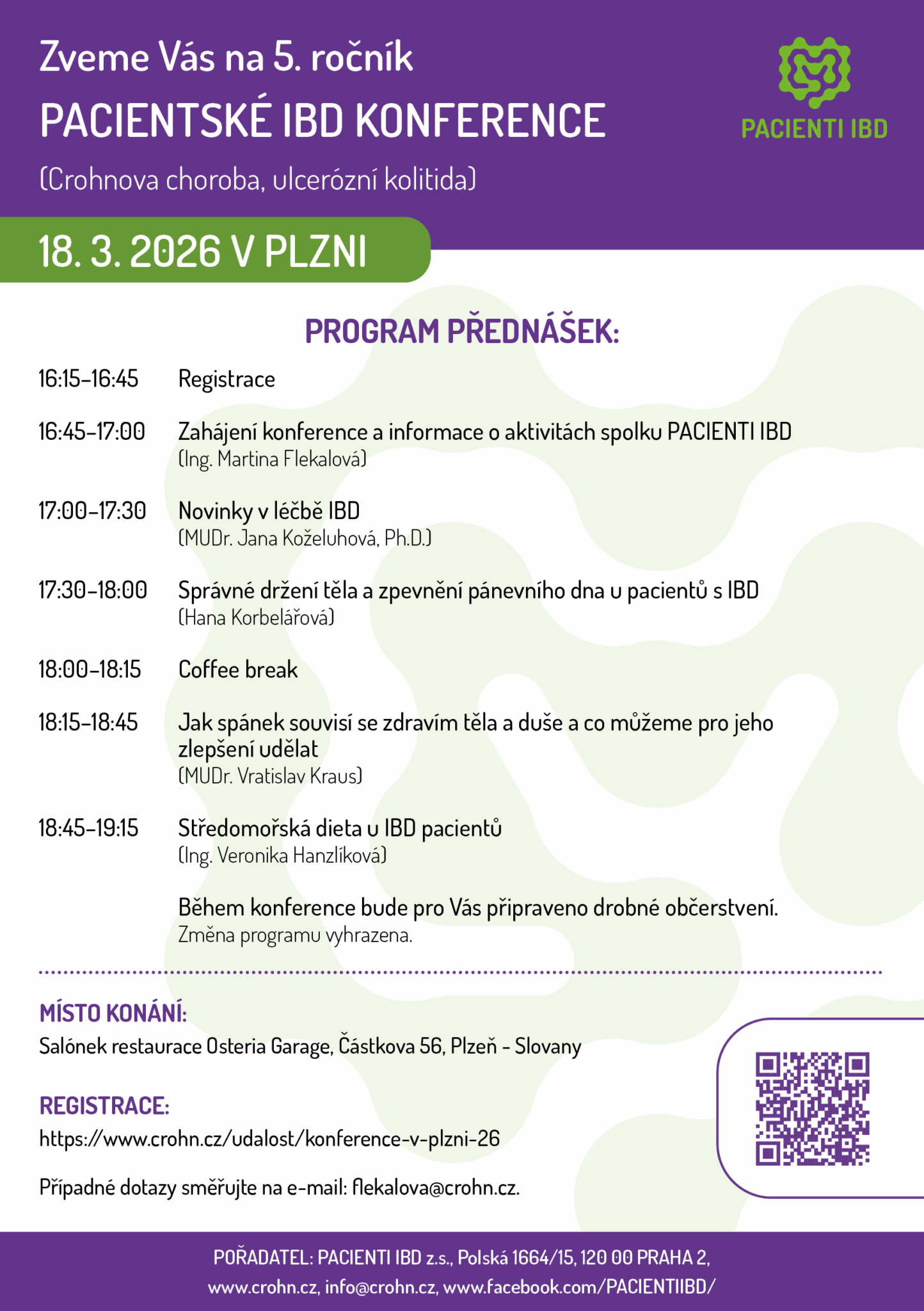 Pacientská IBD konference 2026 - 5 ročník